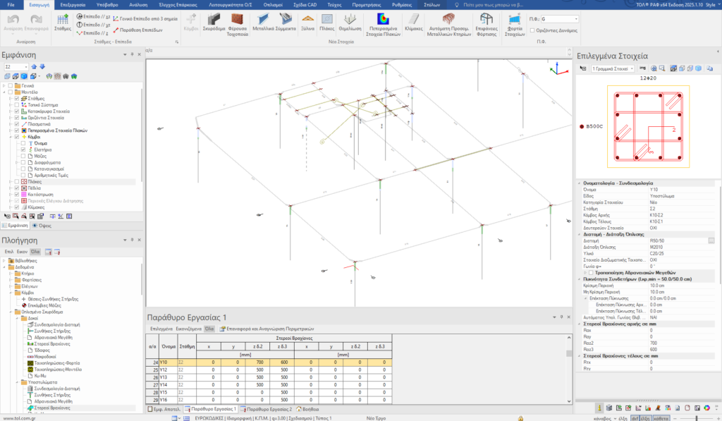 Προσομοίωση των κόμβων δοκών – υποστυλωμάτων