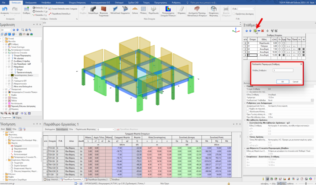Η εύχρηστη οργάνωση δεδομένων του Ο/Σ ανά στάθμη του κτηρίου