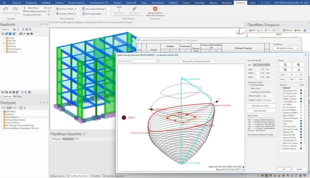 Υπολογισμός επάρκειας σύμμεικτων υποστυλωμάτων